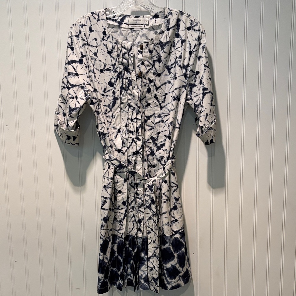 Thakoon For Target Suhibori Print Indigo and White  Dress Size S